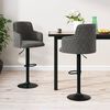 vidaXL Sedie da Bar 2 pz Grigio Scuro in Velluto