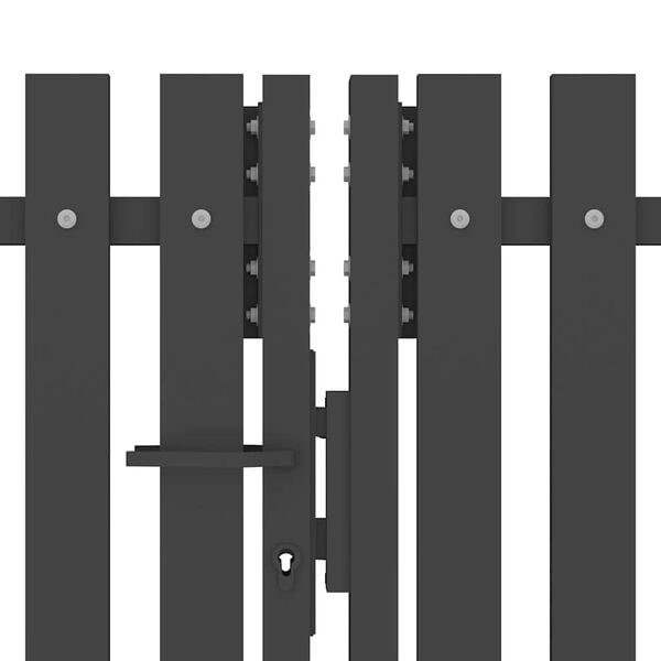 vidaXL Cancello per Recinzione da Giardino in Acciaio 400x75 cm Antracite