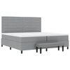 vidaXL Letto a molle con materasso Grigio chiaro 200 x 200 cm Tessuto