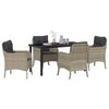 vidaXL Set da Pranzo per Giardino 5 pcs Grigio chiaro polyrattan