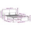 vidaXL Struttura del Letto con testiera Marrone e nero 150 x 200 cm