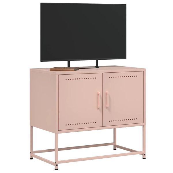 vidaXL Mobile TV Rosa 68,5x39x60,5 cm in Acciaio