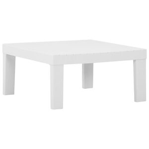 vidaXL Tavolino da Salotto per Giardino in Plastica Bianco