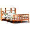 vidaXL Letto Libreria senza Materasso Marrone Cera 160x200 cm in Pino