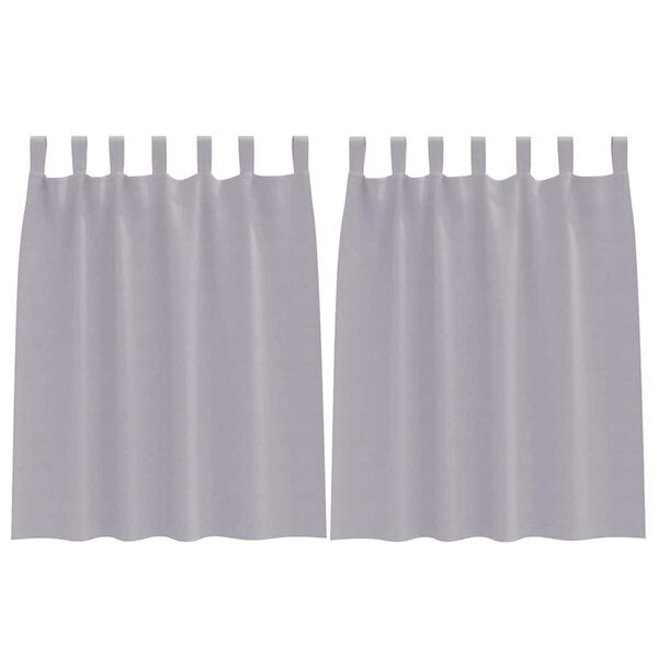 vidaXL Tende Blackout con Anelli 2 pcs Grigio Metallico 140 x 140 cm