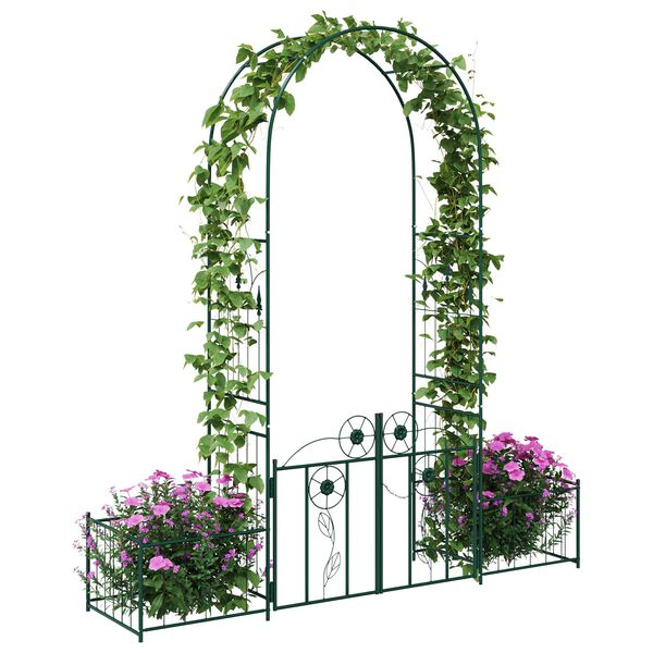 vidaXL Arco da Giardino con blocco Verde 203 x 50 x 218 cm