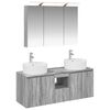 vidaXL Set di Armadi da Bagno 4 pz Sonoma grigio Legno ingegnerizzato