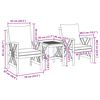 vidaXL Set Divano da Giardino 3 pcs Marrone legno massello di acacia