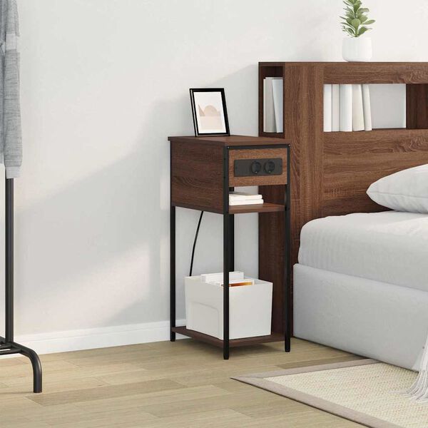 vidaXL Armadio da Notte Rovere Marrone 41 x 28 x 76 cm