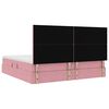 vidaXL Letto con contenitore e materasso Rosa 200 x 200 cm Velluto