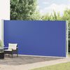 vidaXL Tenda da Sole Laterale Retrattile per Patio 200x600 cm Blu