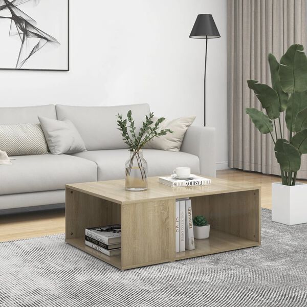 vidaXL Tavolino da Salotto Rovere Sonoma 90x67x33 cm Legno Multistrato