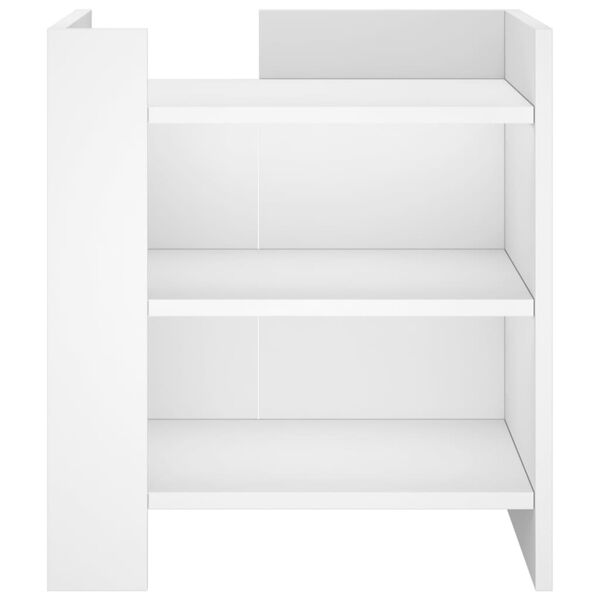 vidaXL Comodino Bianco 45x50x50 cm in Truciolato