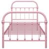 vidaXL Giroletto Rosa in Metallo 100x200 cm