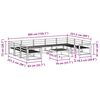 vidaXL Set di divani da esterno 10 pcs Naturale