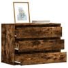 vidaXL Cassettiera Angolare Rovere Fumo 80x41x58cm Legno Multistrato