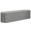vidaXL Letto Giardino Acciaio Zincato 152x40x36 cm Grigio