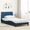 vidaXL Letto con Materasso Hanko Blu 100x200 cm in Tessuto