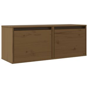 vidaXL Pensili ambra 2 pz 45x30x35 cm in Legno Massello di Pino