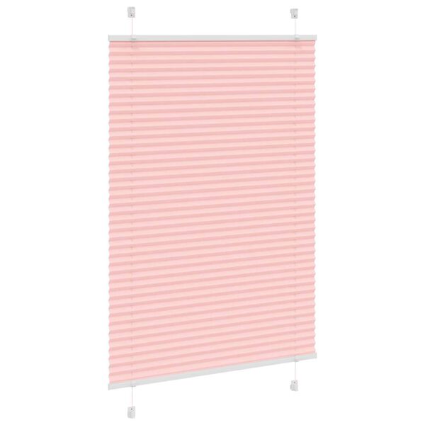 vidaXL Tenda Plissettata Rosa 90x150 cm Larghezza Tessuto 89,4 cm