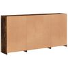 vidaXL Credenza con Luci LED Rovere Fumo 202x37x100 cm