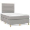 vidaXL Giroletto a Molle con Materasso Grigio Chiaro 120x200cm Tessuto