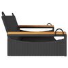 vidaXL Panchina Dondolo Nera 109x62x40 cm in Polyrattan