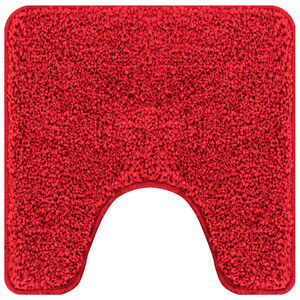 vidaXL Tappeto Antiscivolo per Bagno con Taglio per Toilette Rosso PP