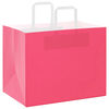 vidaXL Sacchetti di Carta 50 pz con Manici Rosa 32x22x24 cm