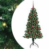 vidaXL Albero di Natale Artificiale Angolare con 150 LED Verde 150 cm