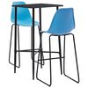 vidaXL Set da Bar 3 pz in Plastica Blu