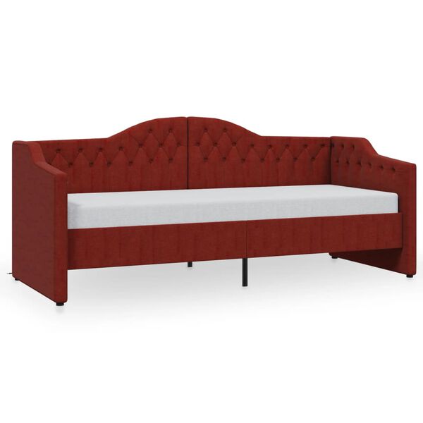 vidaXL Dormeuse con Presa USB Rosso Vino in Tessuto 90x200 cm