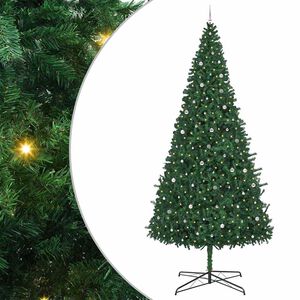 vidaXL Albero di Natale con luci a corde decorative Verde 400 cm PVC