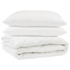 vidaXL Piumone con cuscino 3 pz Bianco Microfibra