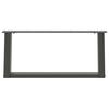 vidaXL Gambe per Tavolino da Caff&egrave; a Forma di U 2 pz Antracite 70x(30-31) cm Acciaio