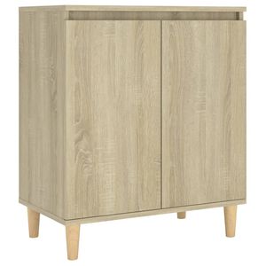 vidaXL Credenza con Gambe Legno Massello Sonoma 60x35x70cm Multistrato