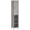 vidaXL Credenza Grigio Sonoma 34,5x34x180 cm in Legno Multistrato