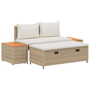 vidaXL Set di divani da esterno 4 -Seater 4 pcs 55 x 30 x 39 cm