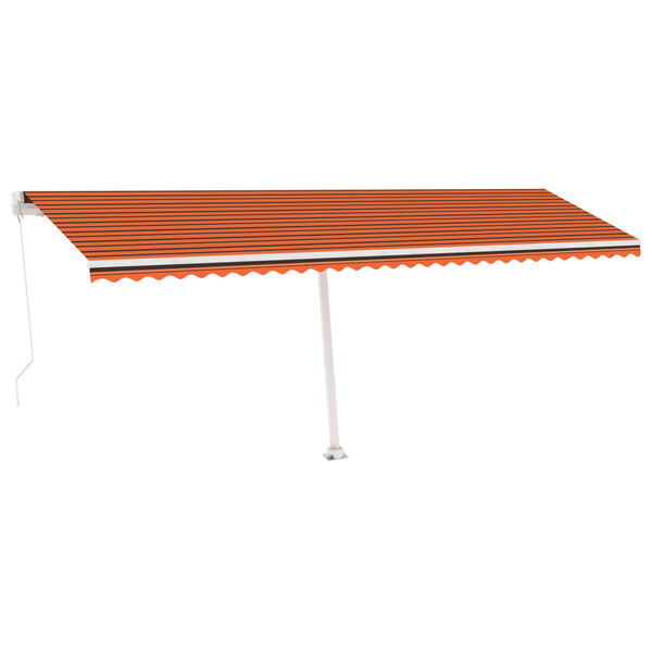 vidaXL Tenda da Sole Autoportante Manuale 600x350cm Arancione/Marrone