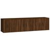 vidaXL Set Mobili Porta TV 3 pz Rovere Marrone in Legno Multistrato