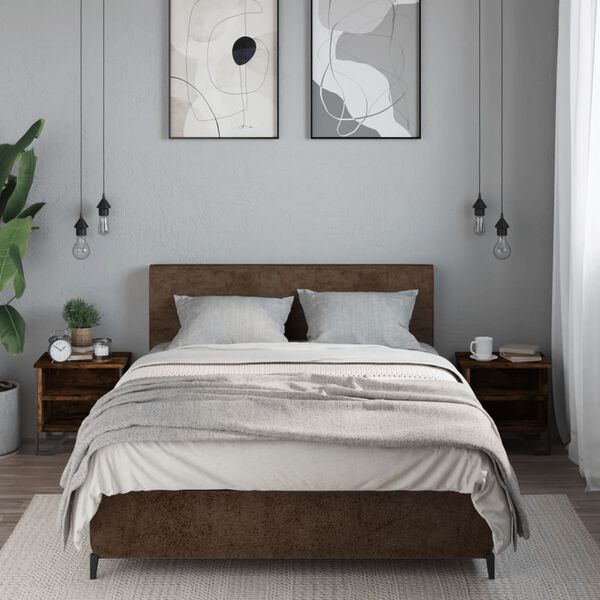 vidaXL Comodino Rovere Fumo 2pz 40x30x40 cm in Truciolato