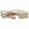 vidaXL Set Divano da Giardino 13 pz Beige e Crema polyrattan