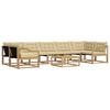 vidaXL Set di divani da esterno 8 pz Bianco e Beige