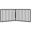vidaXL Cancelletto per cani pieghevole 2 pannelli nero 160 cm in legno di pioppo