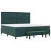 vidaXL Letto a molle con materasso Verde scuro 200 x 200 cm Velluto