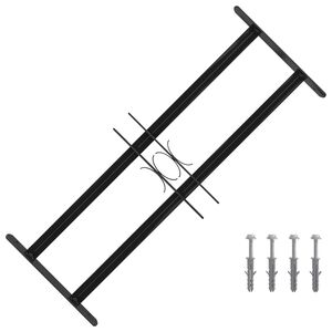 vidaXL Griglia Finestra 76 x 30 cm Acciaio verniciato a polvere Nero