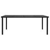 vidaXL Set da Pranzo da Giardino 7 pz in Acciaio Nero