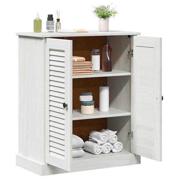 vidaXL Mobile da Bagno VIGO Bianco e Bianco Antico 68 x 34 x 80 cm