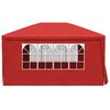 vidaXL Tenda da festa con pareti Rosso 400 x 300 x 255 cm