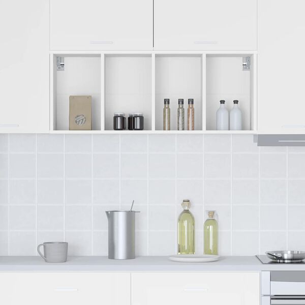 vidaXL Armadio pensile Bianco 40 x 29,5 x 100 cm Legno multistrato